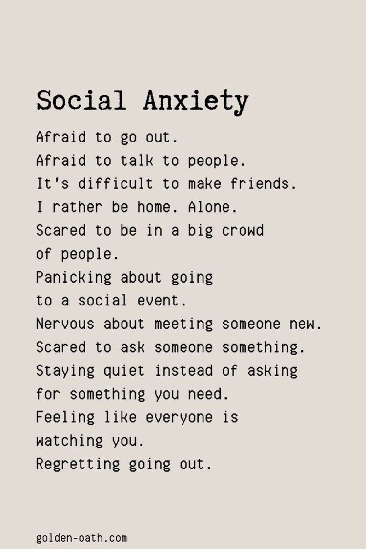 Anxiety and Parties