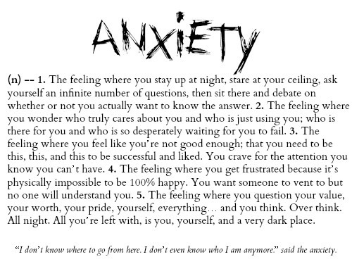 To My Anxiety